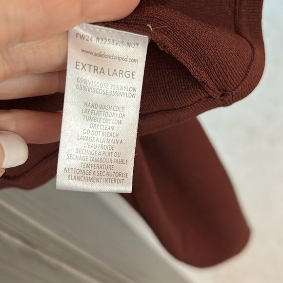 NEW! $128 SOLID & STRIPED shrug cropped open front sweater top XL - Picture 9 of 10